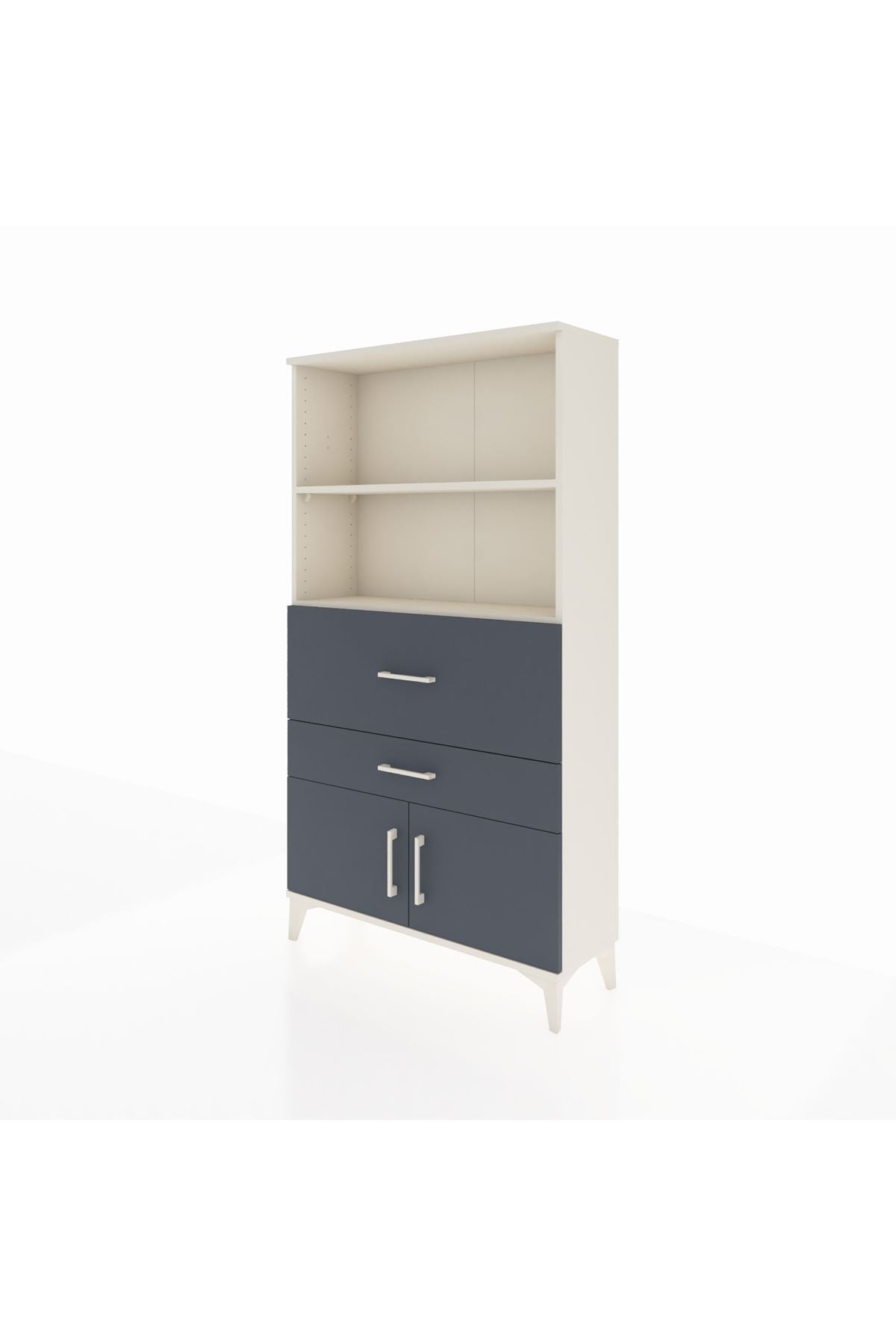 Arges Dolap 2 Raflı 2 Çekmeceli 2 Kapaklı 88x30x163 - S21M124V2A