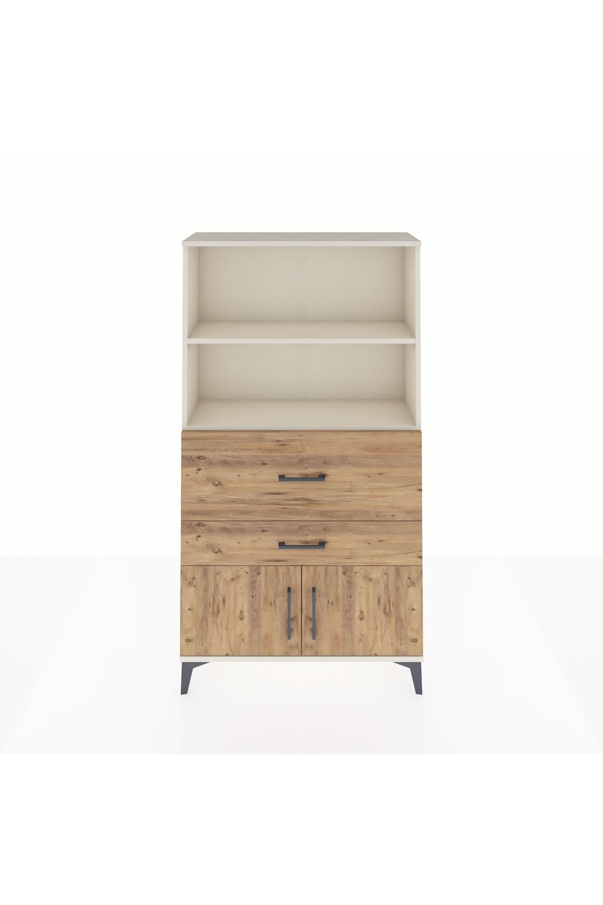 Arges Dolap 2 Raflı 2 Çekmeceli 2 Kapaklı 88x30x163 - S21M124V3A