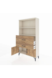 Arges Dolap 2 Raflı 2 Çekmeceli 2 Kapaklı 88x30x163 - S21M124V3A
