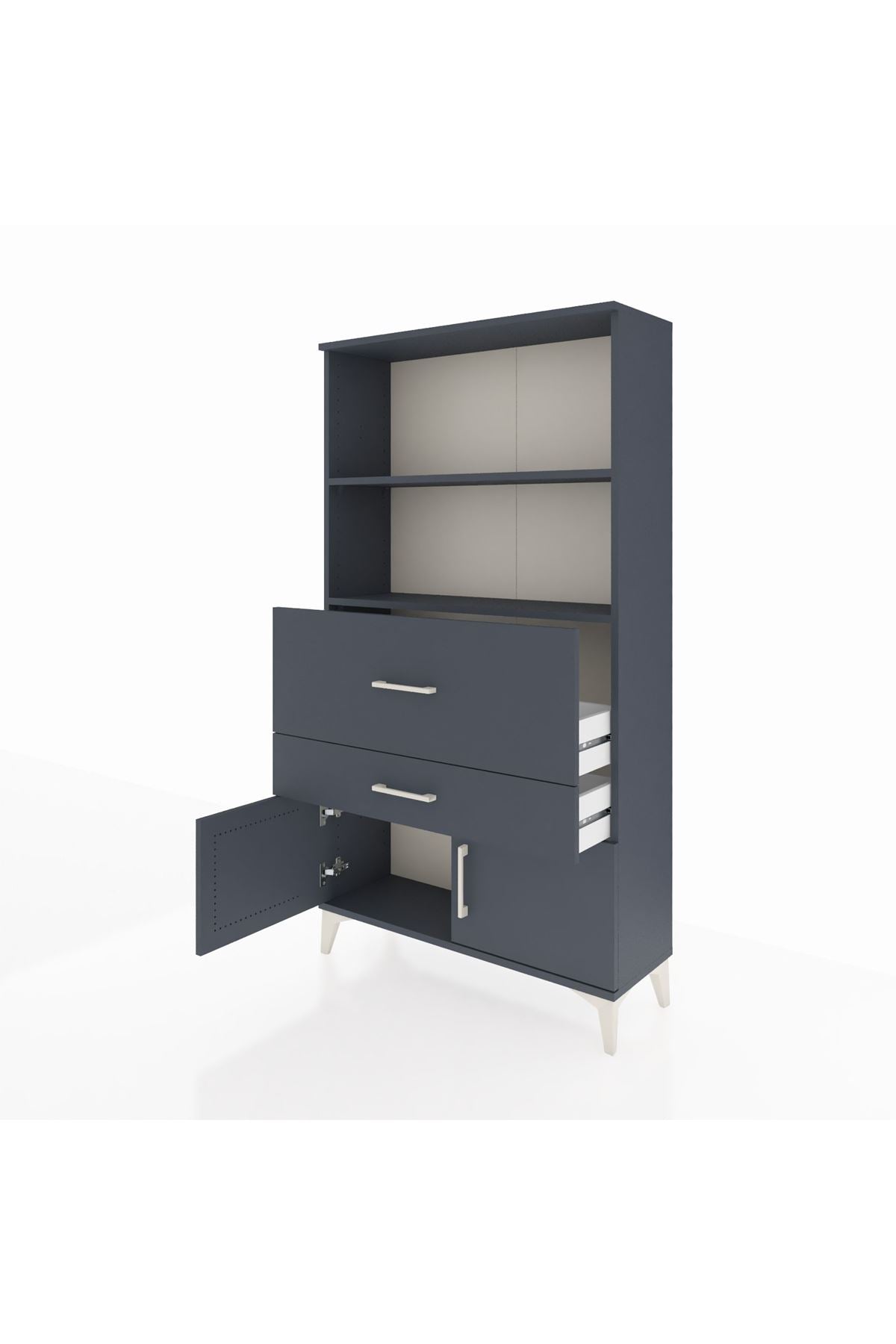 Arges Dolap 2 Raflı 2 Çekmeceli 2 Kapaklı 88x30x163 - S21M124V5A