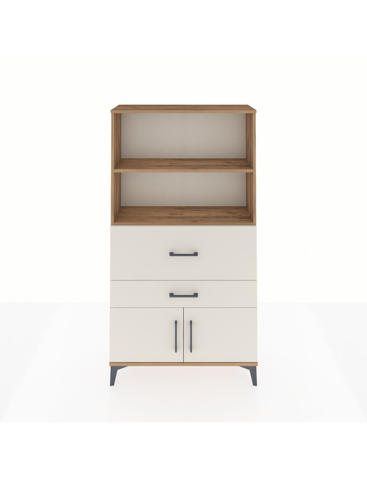Arges Dolap 2 Raflı 2 Çekmeceli 2 Kapaklı 88x30x163 - S21M124V7A