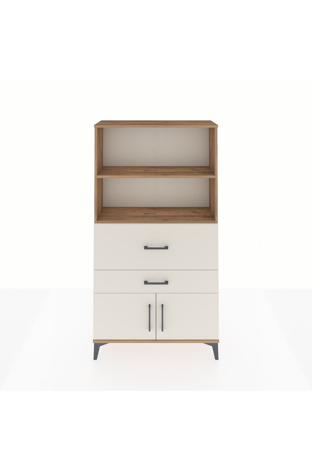 Arges Dolap 2 Raflı 2 Çekmeceli 2 Kapaklı 88x30x163 - S21M124V7A
