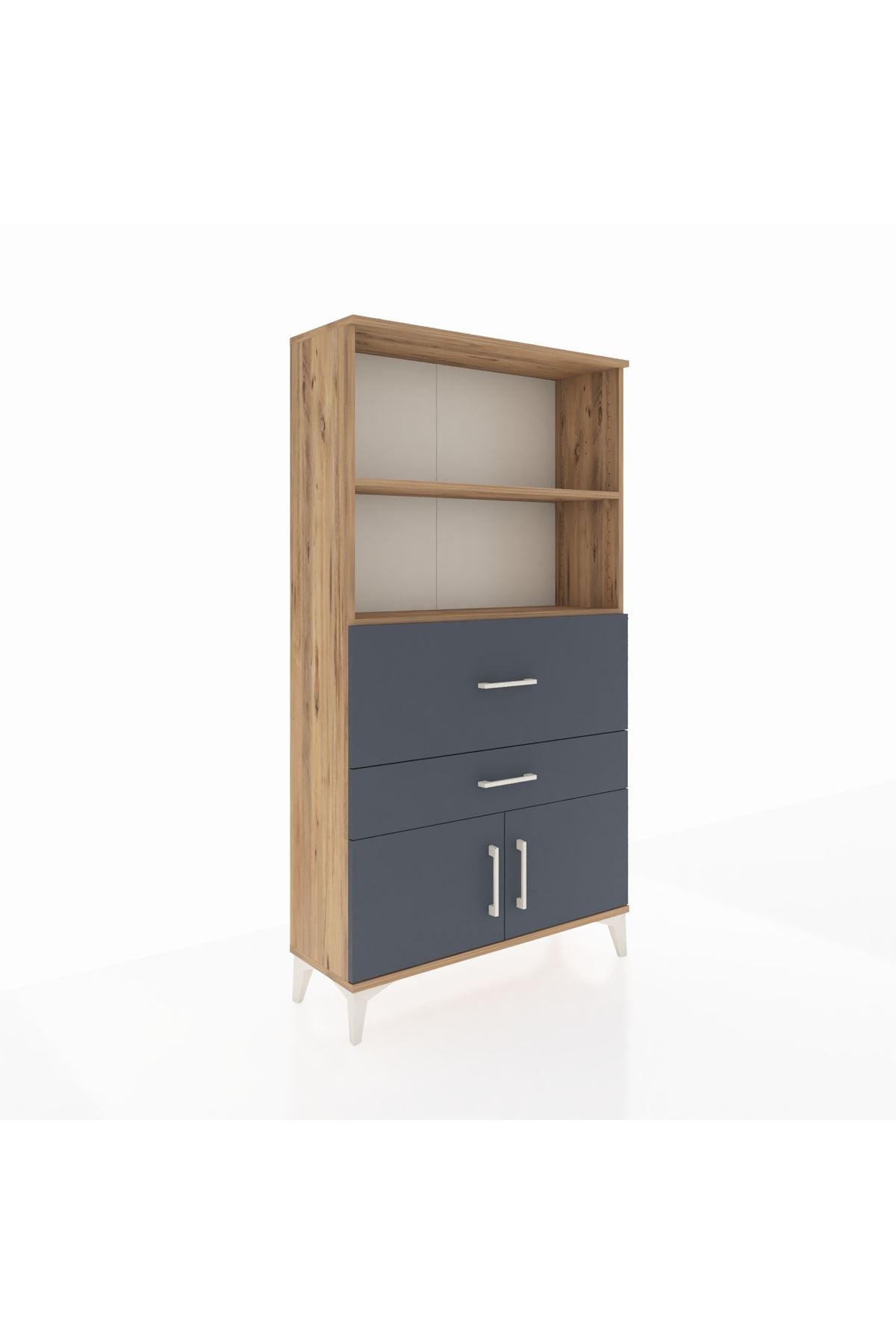Arges Dolap 2 Raflı 2 Çekmeceli 2 Kapaklı 88x30x163 - S21M124V8A