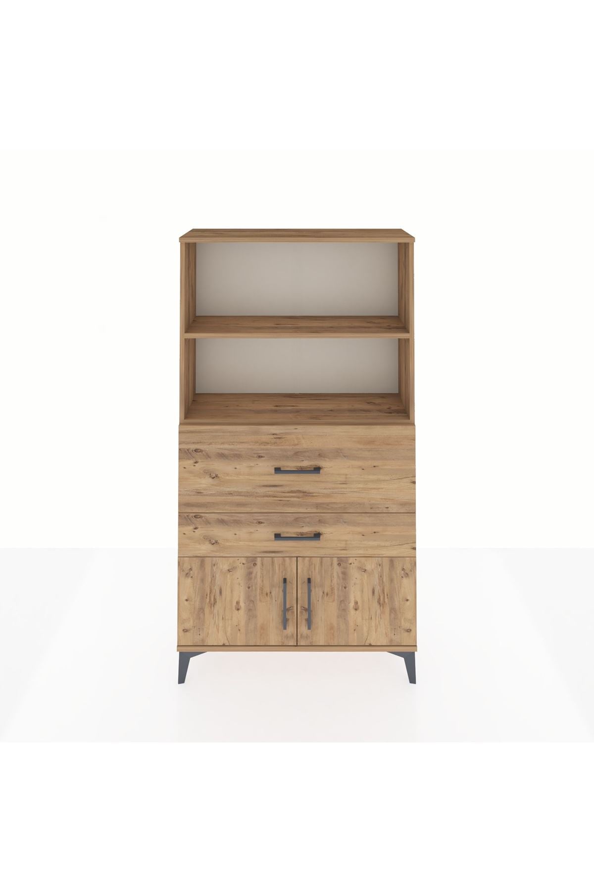 Arges Dolap 2 Raflı 2 Çekmeceli 2 Kapaklı 88x30x163 - S21M124V9A