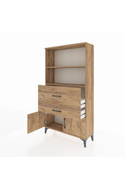 Arges Dolap 2 Raflı 2 Çekmeceli 2 Kapaklı 88x30x163 - S21M124V9A