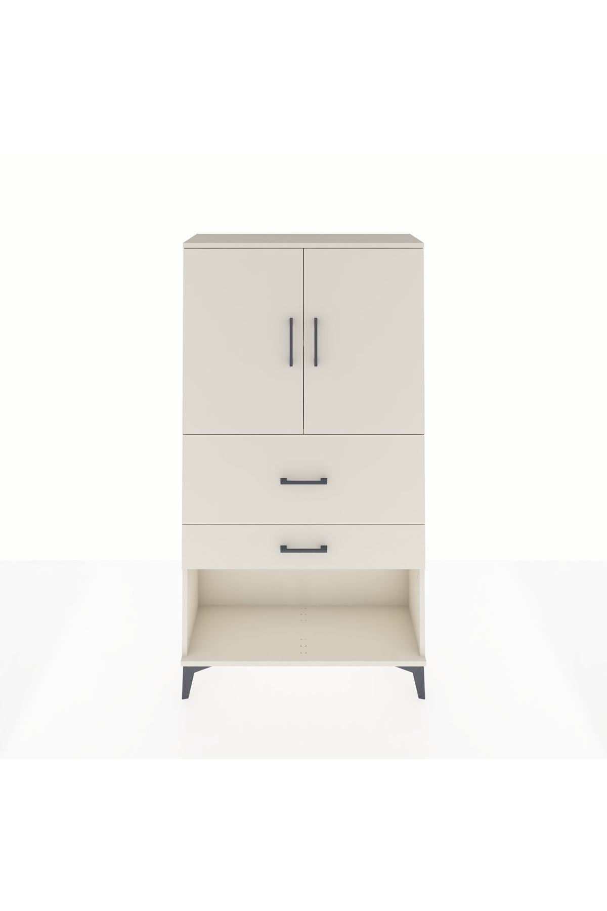 Arges Dolap 2 Raflı 2 Çekmeceli 2 Kapaklı 88x30x163 - S21M125V1A