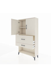 Arges Dolap 2 Raflı 2 Çekmeceli 2 Kapaklı 88x30x163 - S21M125V1A