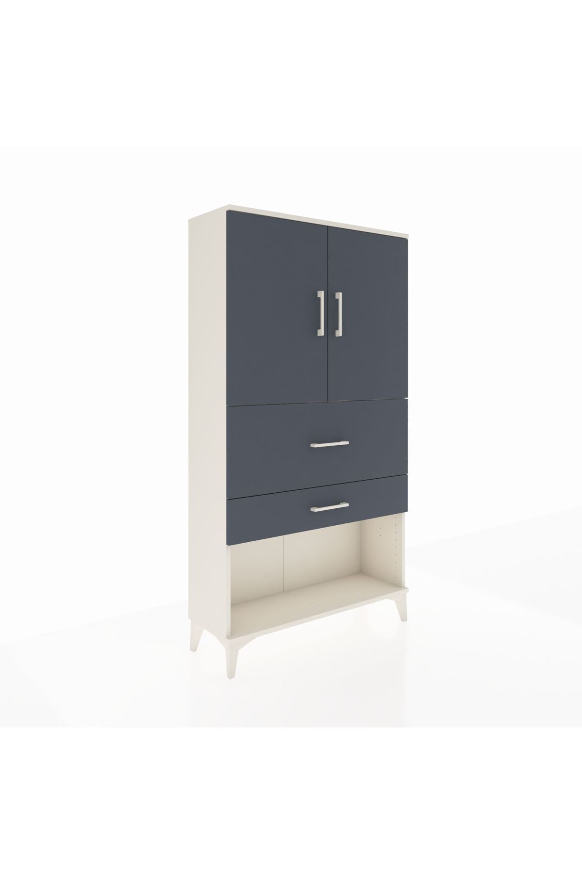 Arges Dolap 2 Raflı 2 Çekmeceli 2 Kapaklı 88x30x163 - S21M125V2A