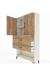 Arges Dolap 2 Raflı 2 Çekmeceli 2 Kapaklı 88x30x163 - S21M125V3A