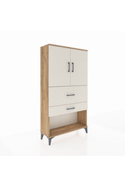 Arges Dolap 2 Raflı 2 Çekmeceli 2 Kapaklı 88x30x163 - S21M125V7A