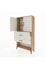Arges Dolap 2 Raflı 2 Çekmeceli 2 Kapaklı 88x30x163 - S21M125V7A