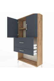 Arges Dolap 2 Raflı 2 Çekmeceli 2 Kapaklı 88x30x163 - S21M125V8A