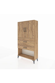 Arges Dolap 2 Raflı 2 Çekmeceli 2 Kapaklı 88x30x163 - S21M125V9A