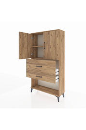 Arges Dolap 2 Raflı 2 Çekmeceli 2 Kapaklı 88x30x163 - S21M125V9A