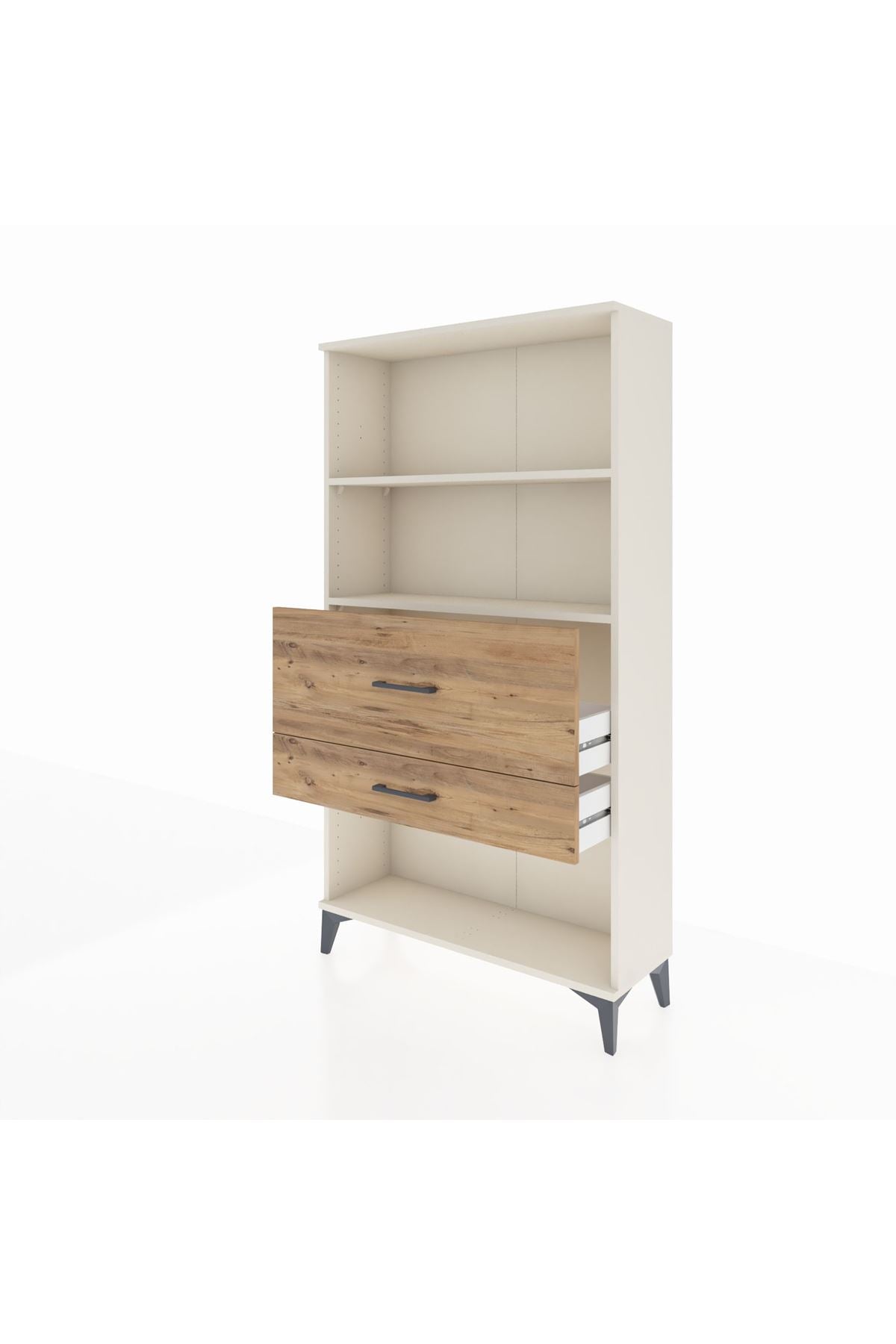 Arges Dolap 2 Raflı 2 Çekmeceli 88x30x163 - S21M126V3A