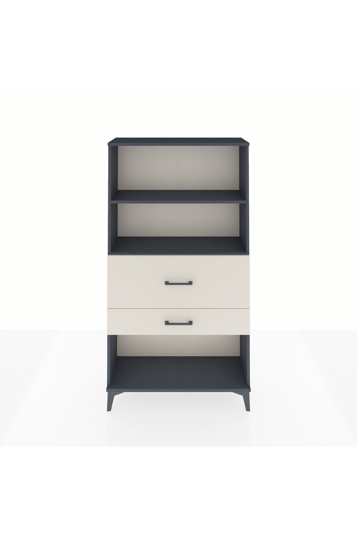 Arges Dolap 2 Raflı 2 Çekmeceli 88x30x163 - S21M126V4A