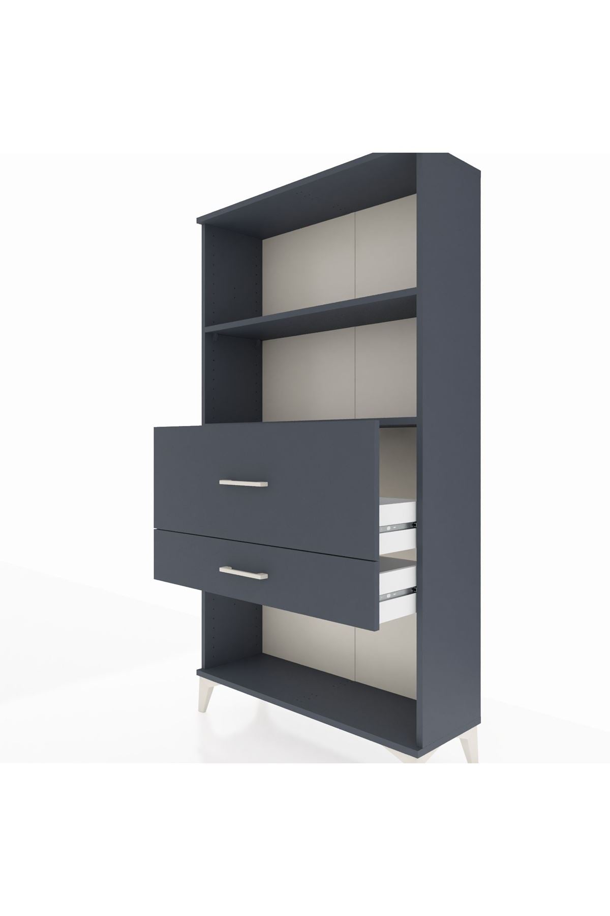Arges Dolap 2 Raflı 2 Çekmeceli 88x30x163 - S21M126V5A