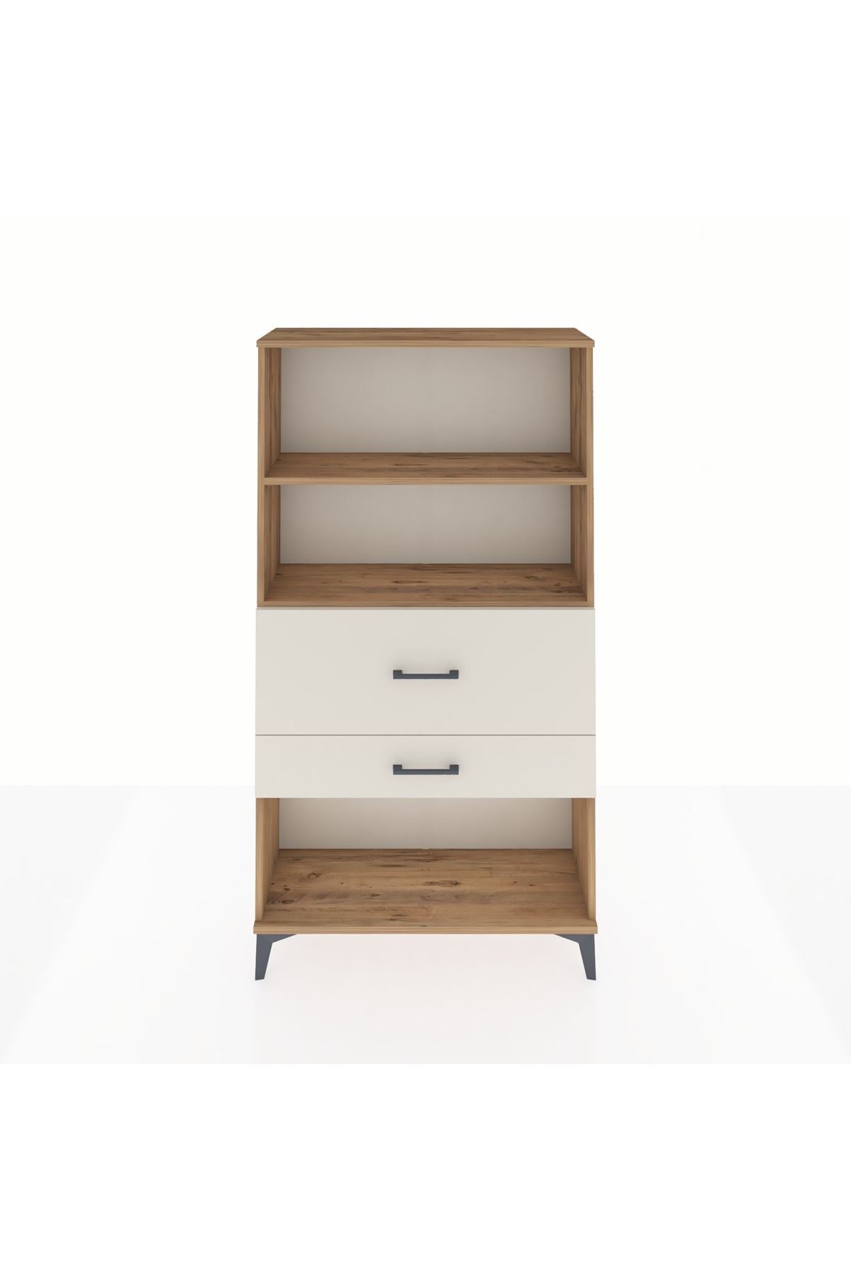 Arges Dolap 2 Raflı 2 Çekmeceli 88x30x163 - S21M126V7A
