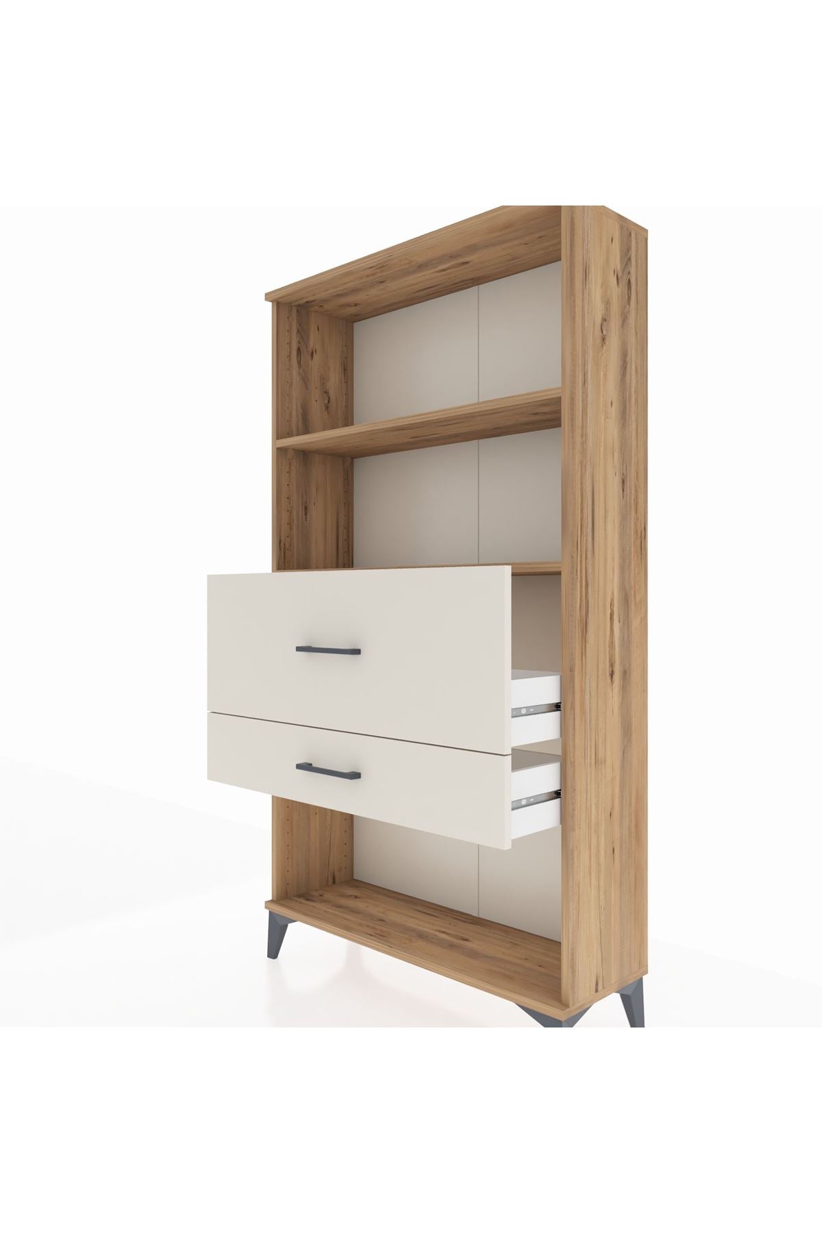 Arges Dolap 2 Raflı 2 Çekmeceli 88x30x163 - S21M126V7A