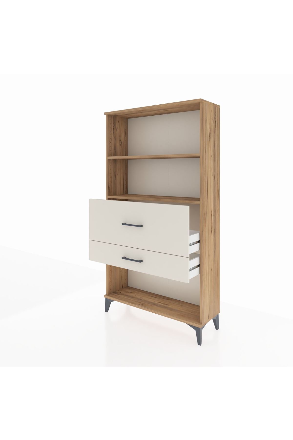 Arges Dolap 2 Raflı 2 Çekmeceli 88x30x163 - S21M126V7A