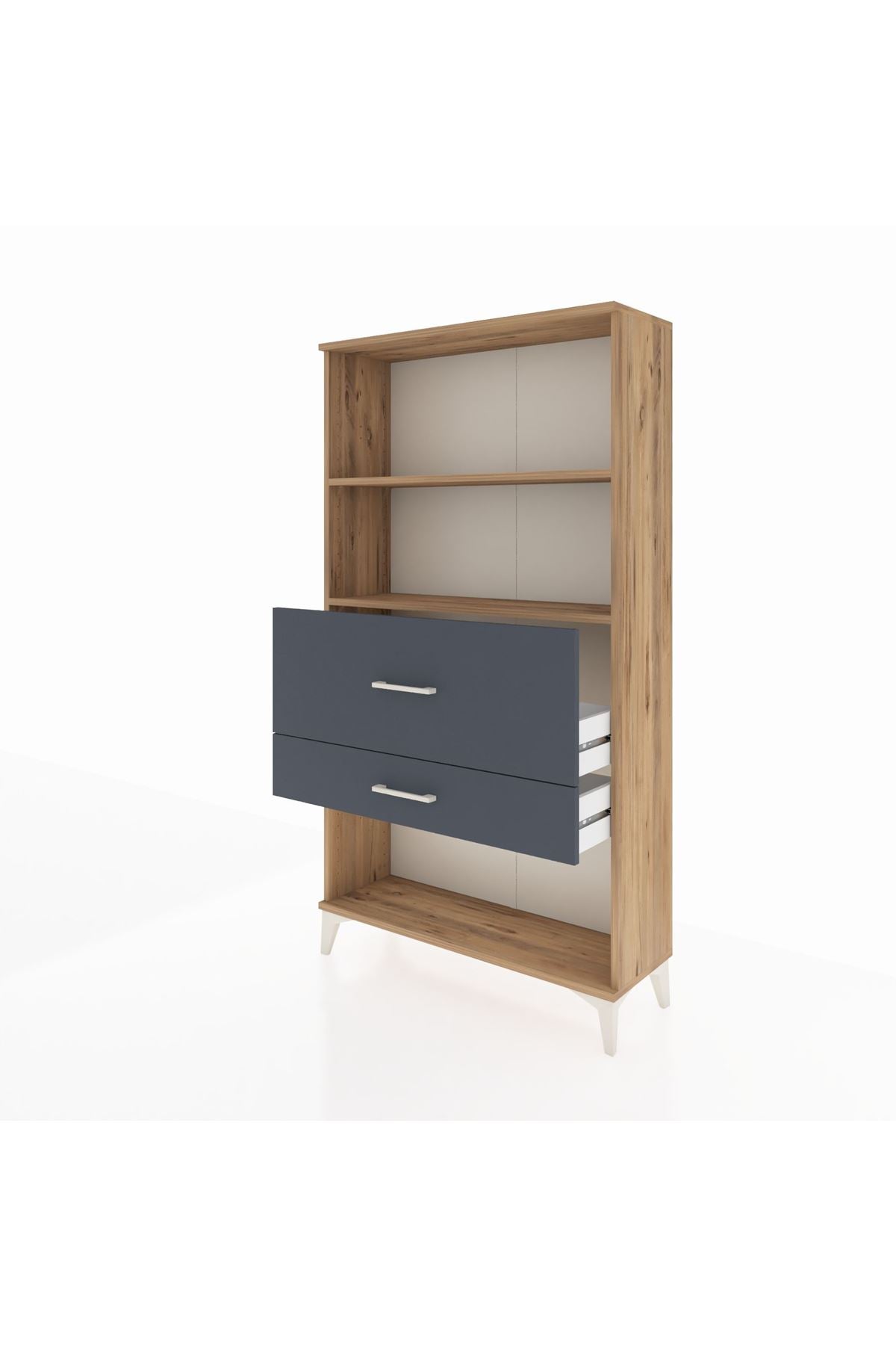 Arges Dolap 2 Raflı 2 Çekmeceli 88x30x163 - S21M126V8A
