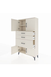 Arges Dolap 2 Raflı 3 Çekmeceli 4 Kapaklı 88x30x163 - S21M127V1A