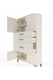 Arges Dolap 2 Raflı 3 Çekmeceli 4 Kapaklı 88x30x163 - S21M127V1A