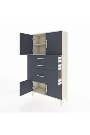 Arges Dolap 2 Raflı 3 Çekmeceli 4 Kapaklı 88x30x163 - S21M127V2A