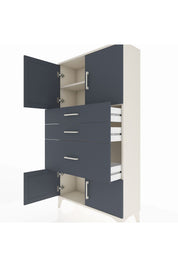 Arges Dolap 2 Raflı 3 Çekmeceli 4 Kapaklı 88x30x163 - S21M127V2A