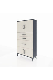 Arges Dolap 2 Raflı 3 Çekmeceli 4 Kapaklı 88x30x163 - S21M127V4A