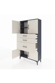 Arges Dolap 2 Raflı 3 Çekmeceli 4 Kapaklı 88x30x163 - S21M127V4A