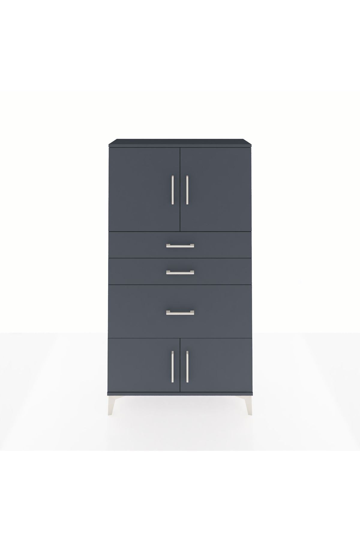 Arges Dolap 2 Raflı 3 Çekmeceli 4 Kapaklı 88x30x163 - S21M127V5A