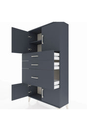 Arges Dolap 2 Raflı 3 Çekmeceli 4 Kapaklı 88x30x163 - S21M127V5A