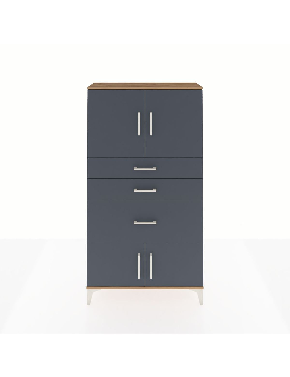 Arges Dolap 2 Raflı 3 Çekmeceli 4 Kapaklı 88x30x163 - S21M127V8A
