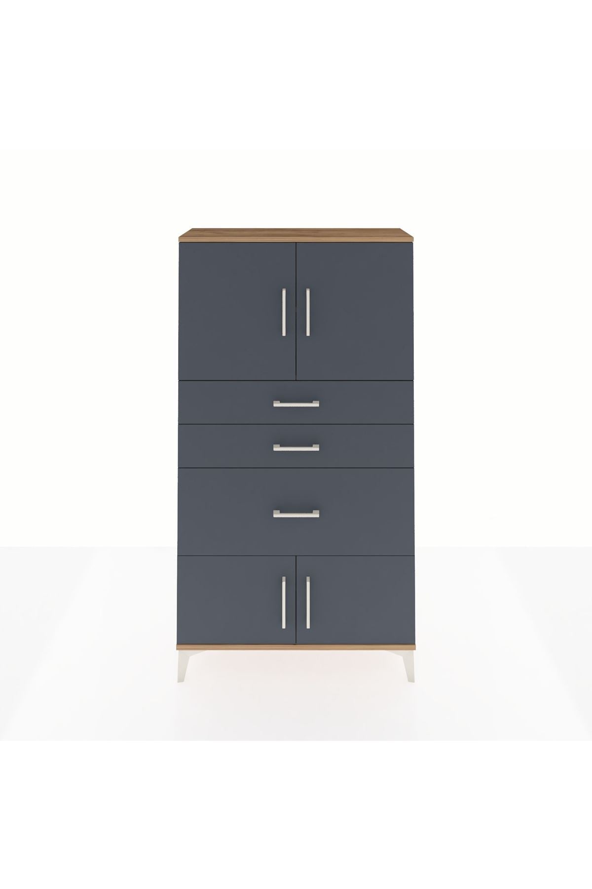 Arges Dolap 2 Raflı 3 Çekmeceli 4 Kapaklı 88x30x163 - S21M127V8A