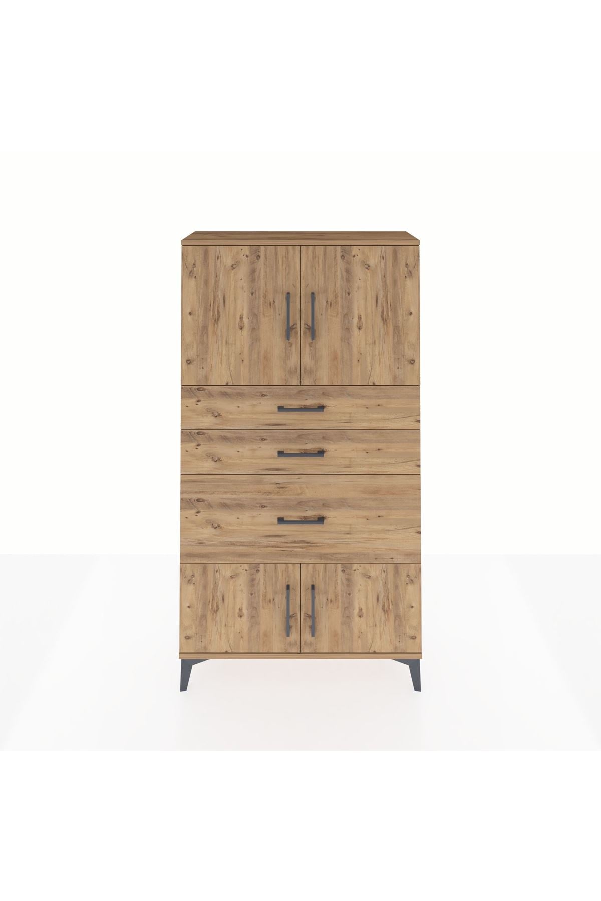 Arges Dolap 2 Raflı 3 Çekmeceli 4 Kapaklı 88x30x163 - S21M127V9A