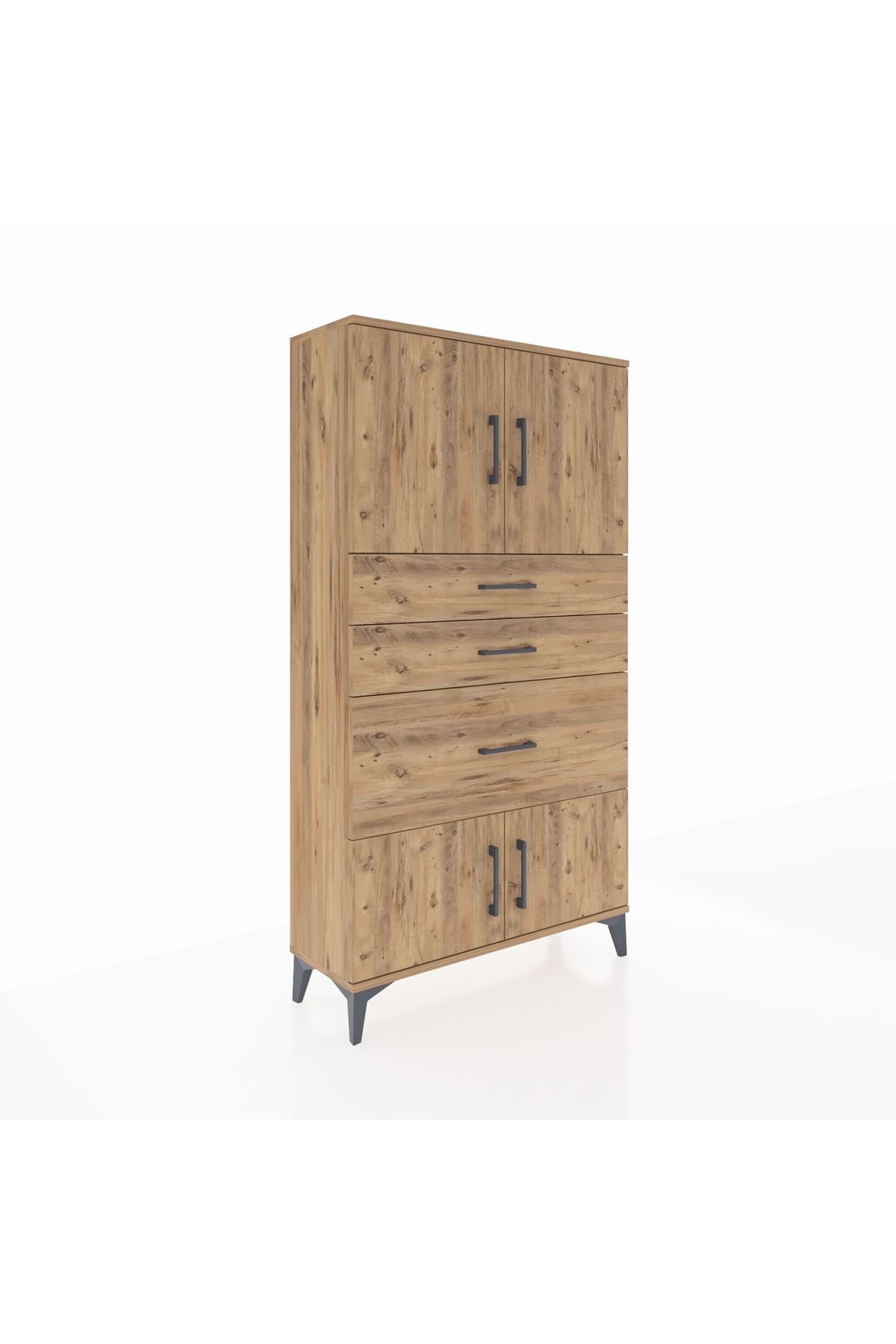 Arges Dolap 2 Raflı 3 Çekmeceli 4 Kapaklı 88x30x163 - S21M127V9A