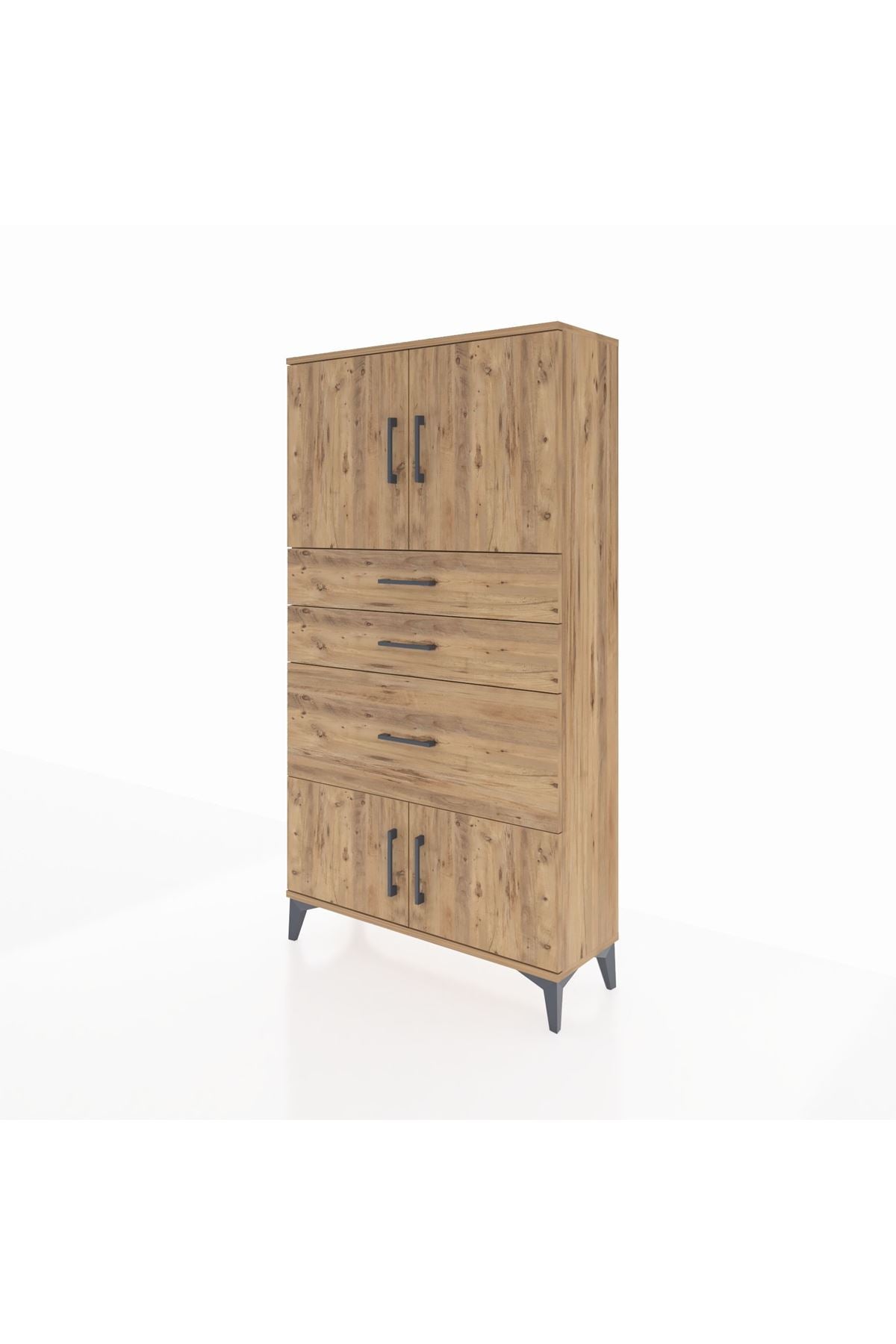 Arges Dolap 2 Raflı 3 Çekmeceli 4 Kapaklı 88x30x163 - S21M127V9A