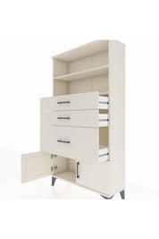 Arges Dolap 2 Raflı 3 Çekmeceli 2 Kapaklı 88x30x163 - S21M128V1A