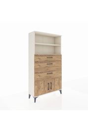 Arges Dolap 2 Raflı 3 Çekmeceli 2 Kapaklı 88x30x163 - S21M128V3A