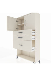 Arges Dolap 2 Raflı 3 Çekmeceli 2 Kapaklı 88x30x163 - S21M129V1A