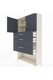 Arges Dolap 2 Raflı 3 Çekmeceli 2 Kapaklı 88x30x163 - S21M129V2A
