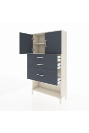 Arges Dolap 2 Raflı 3 Çekmeceli 2 Kapaklı 88x30x163 - S21M129V2A