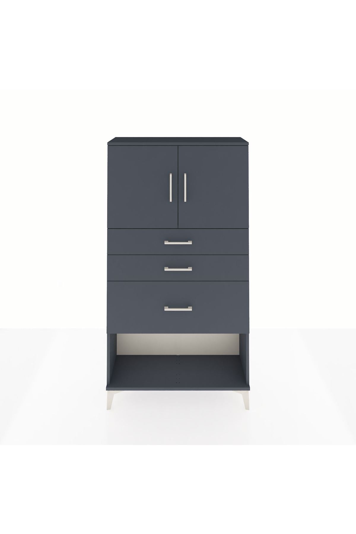 Arges Dolap 2 Raflı 3 Çekmeceli 2 Kapaklı 88x30x163 - S21M129V5A