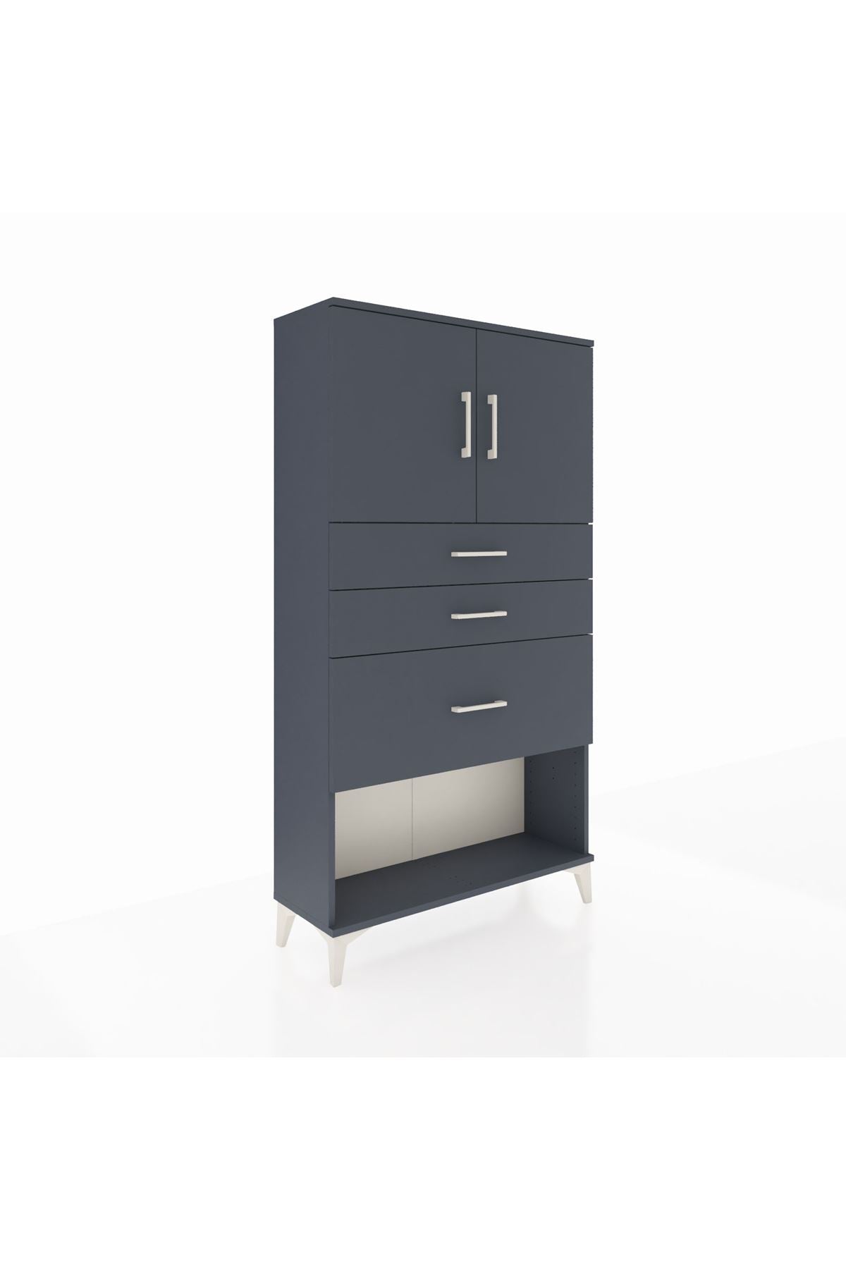 Arges Dolap 2 Raflı 3 Çekmeceli 2 Kapaklı 88x30x163 - S21M129V5A