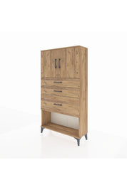 Arges Dolap 2 Raflı 3 Çekmeceli 2 Kapaklı 88x30x163 - S21M129V9A