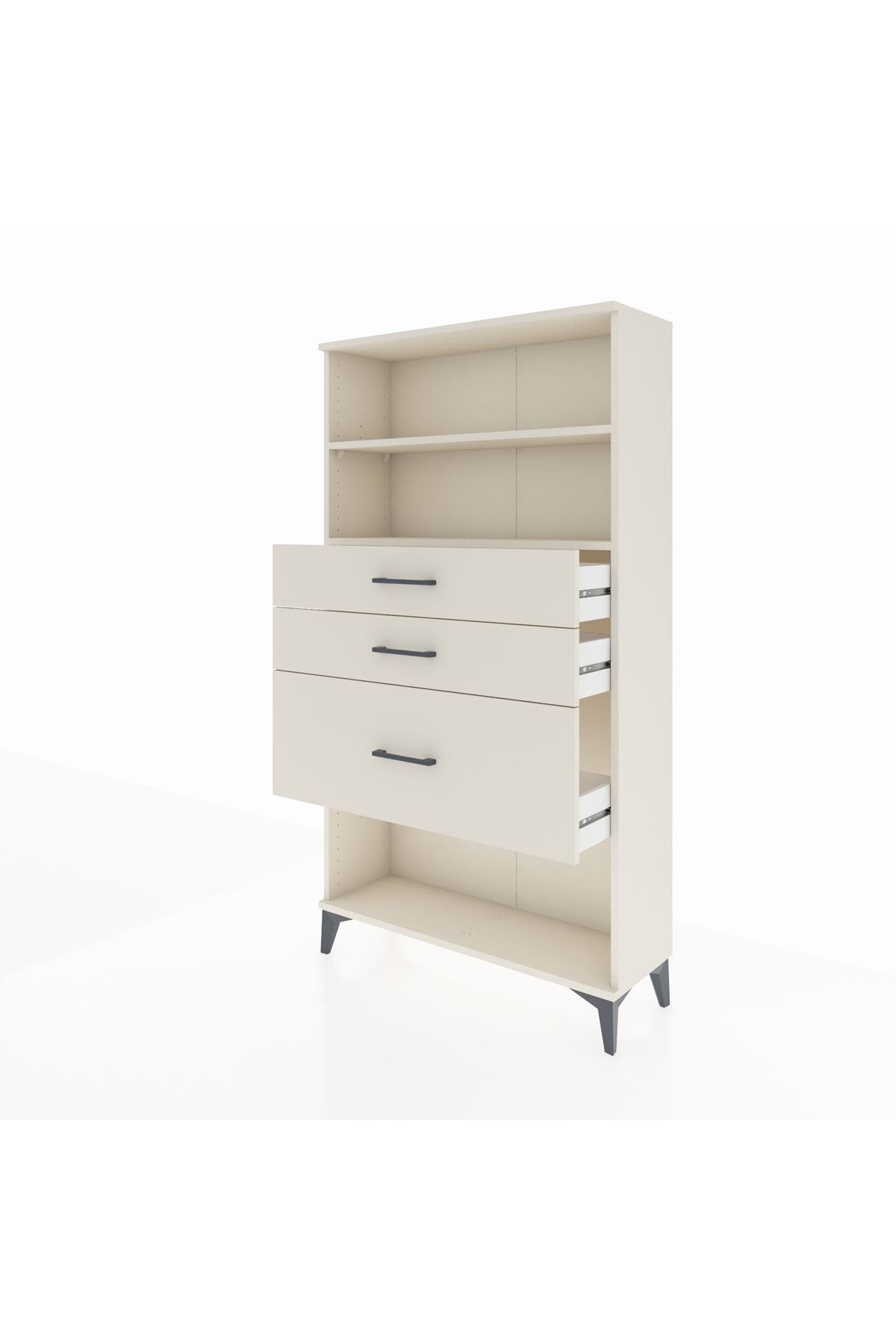 Arges Dolap 2 Raflı 3 Çekmeceli 88x30x163 - S21M130V1A