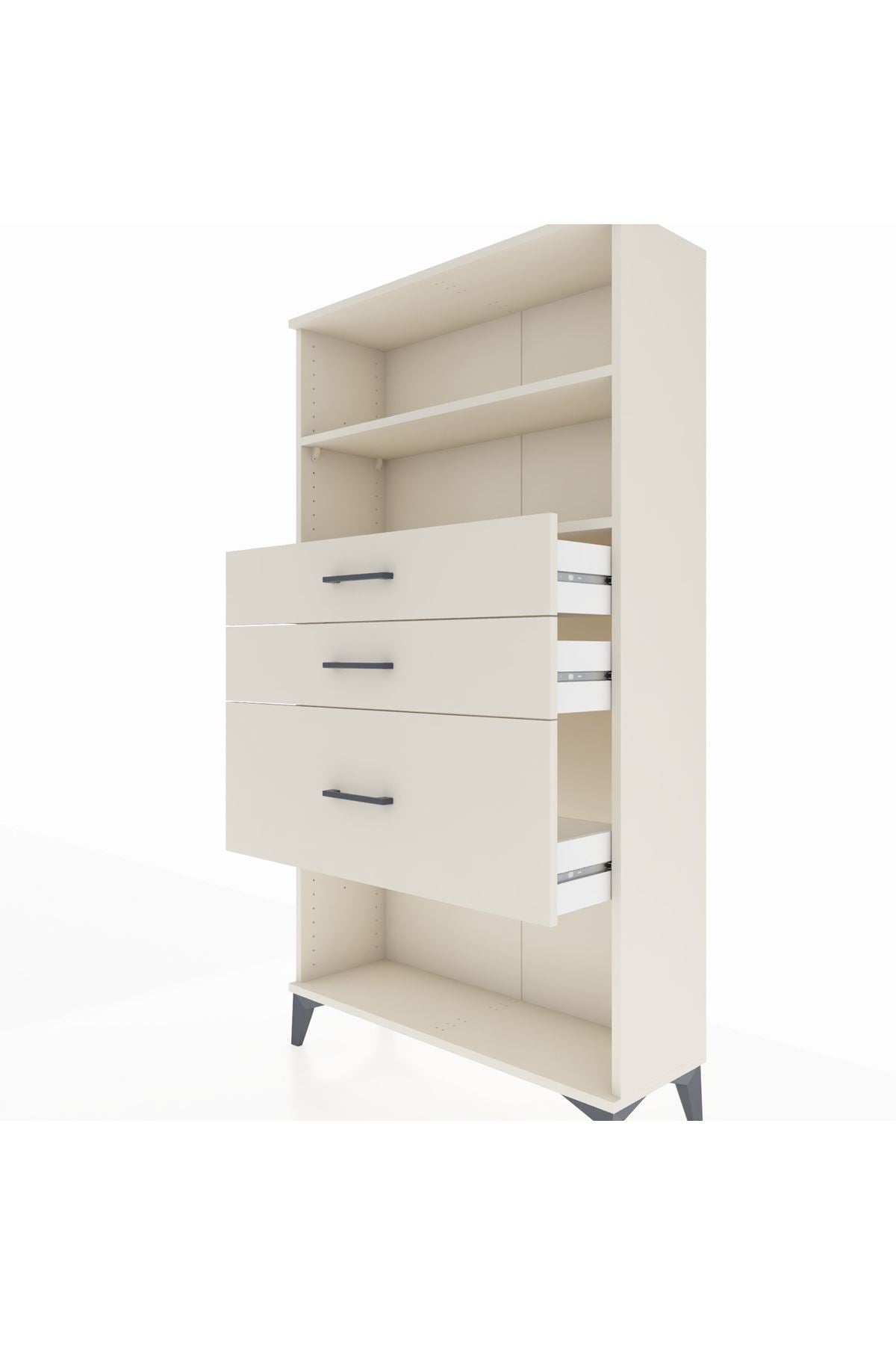 Arges Dolap 2 Raflı 3 Çekmeceli 88x30x163 - S21M130V1A