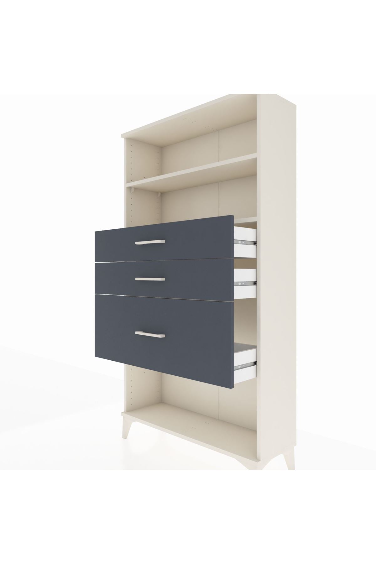 Arges Dolap 2 Raflı 3 Çekmeceli 88x30x163 - S21M130V2A