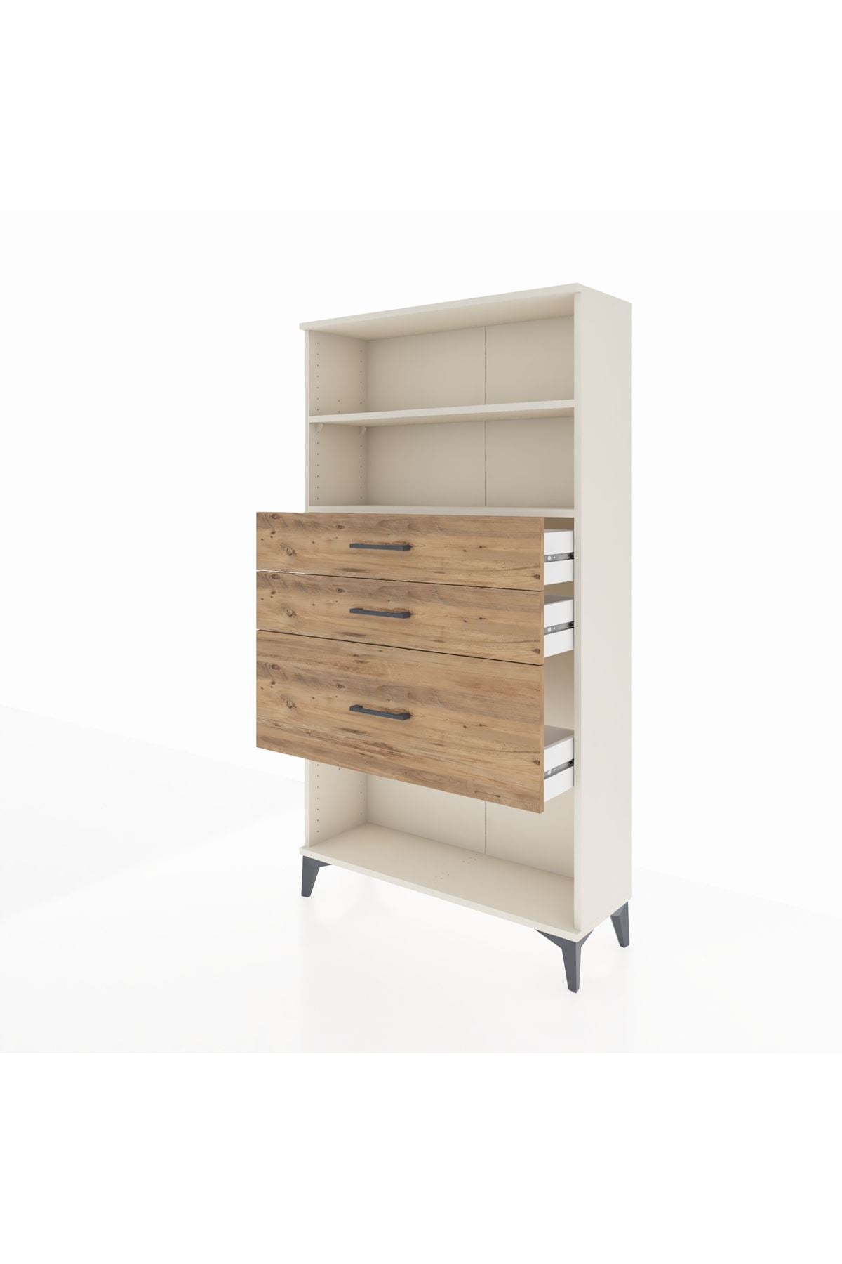 Arges Dolap 2 Raflı 3 Çekmeceli 88x30x163 - S21M130V3A